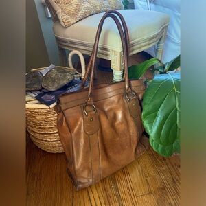 Banana Republic Large Classic Leather Tote Bag